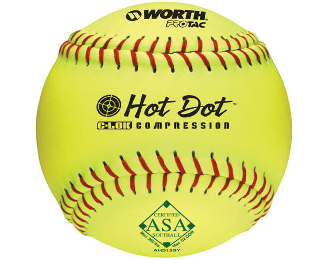 Worth AHD12SY 12" Pro Tac Hot Dot (52/300) Slowpitch ASA